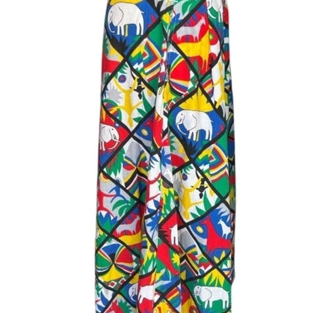 Vintage American Sophisticates 1980s Bold Abstract Geometric Print Midi Skirt S - Picture 7 of 13